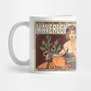 Waverly Cycles - Art Nouveau Advertising Poster Art by Alphonse Mucha Mug